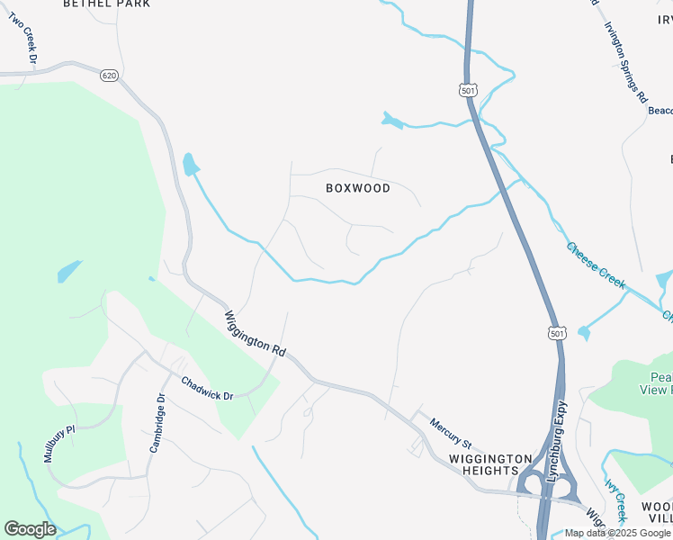 map of restaurants, bars, coffee shops, grocery stores, and more near 236 Honey Tree Lane in Lynchburg