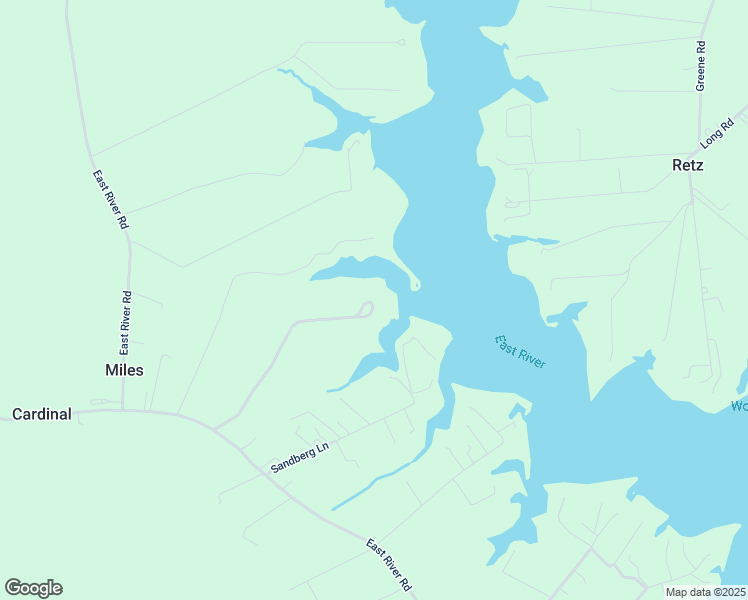 map of restaurants, bars, coffee shops, grocery stores, and more near 2645 East River Road in Cardinal