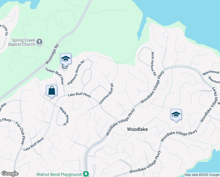 map of restaurants, bars, coffee shops, grocery stores, and more near 5406 Chestnut Bluff Road in Midlothian