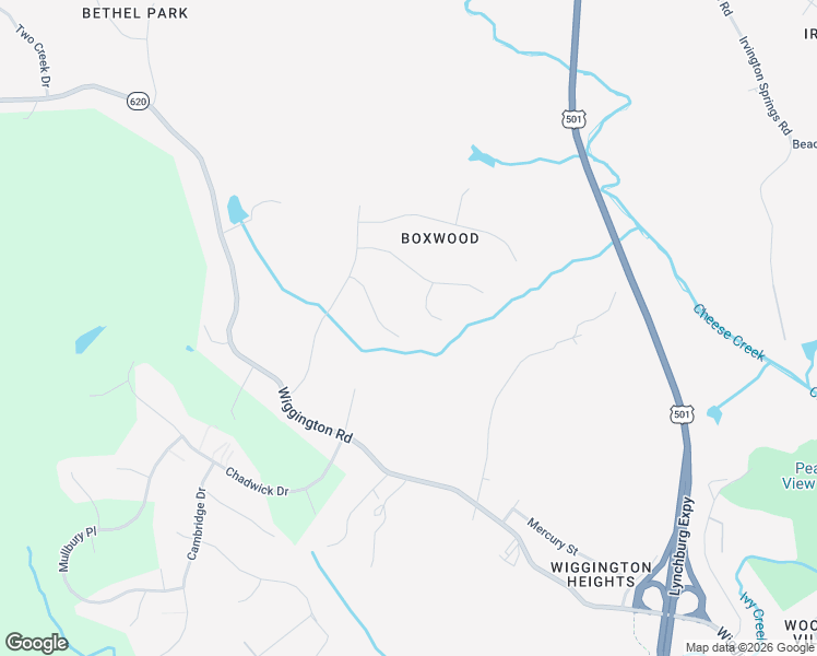 map of restaurants, bars, coffee shops, grocery stores, and more near 413 Harvest Court in Lynchburg