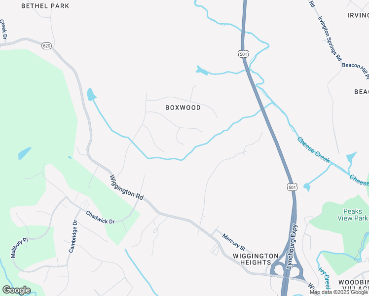 map of restaurants, bars, coffee shops, grocery stores, and more near 425 Harvest Court in Lynchburg