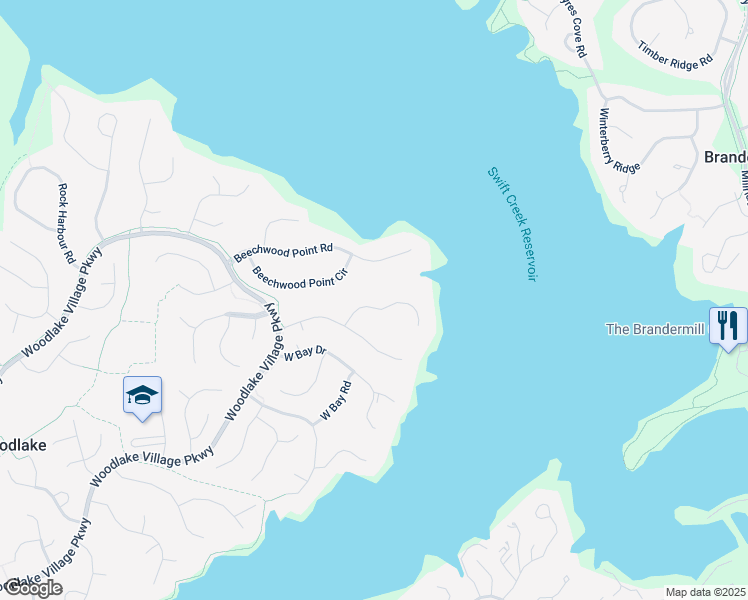 map of restaurants, bars, coffee shops, grocery stores, and more near 5422 Sunrise Bluff Court in Midlothian