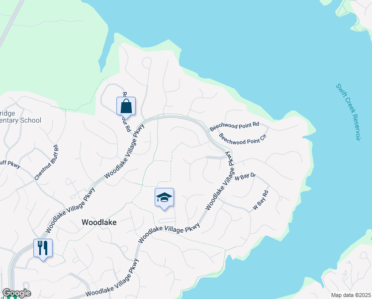 map of restaurants, bars, coffee shops, grocery stores, and more near 14209 Candlewick Road in Midlothian