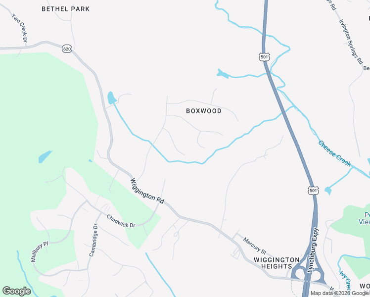 map of restaurants, bars, coffee shops, grocery stores, and more near 413 Harvest Court in Lynchburg