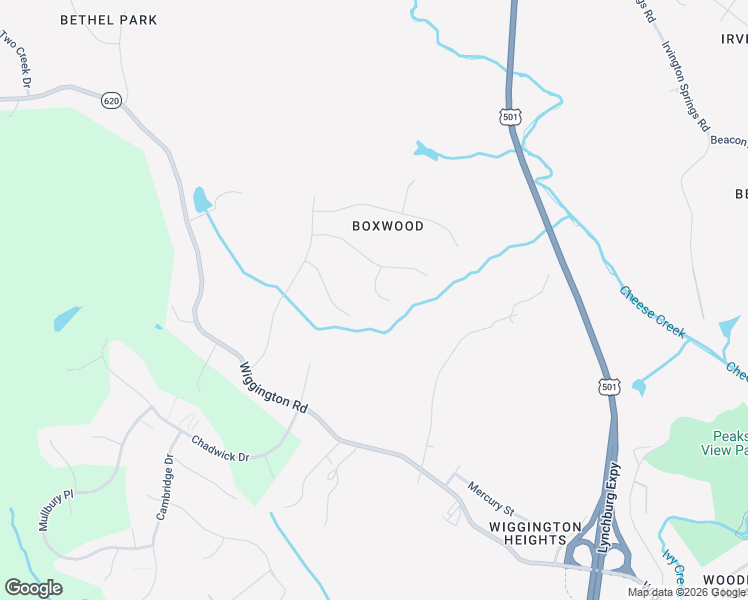 map of restaurants, bars, coffee shops, grocery stores, and more near 413 Harvest Court in Lynchburg