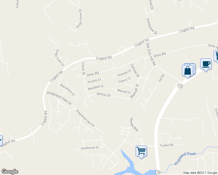 map of restaurants, bars, coffee shops, grocery stores, and more near 6242 Manuel Court in Richmond