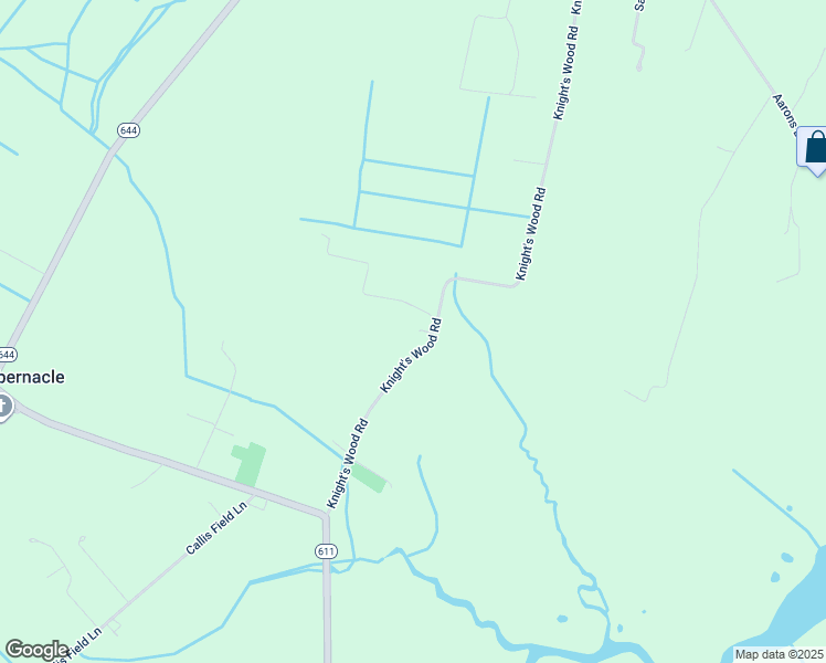 map of restaurants, bars, coffee shops, grocery stores, and more near 1132 Knight's Wood Road in Diggs