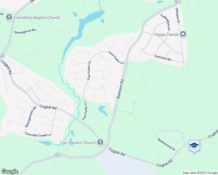 map of restaurants, bars, coffee shops, grocery stores, and more near 7507 Southford Lane in Chesterfield