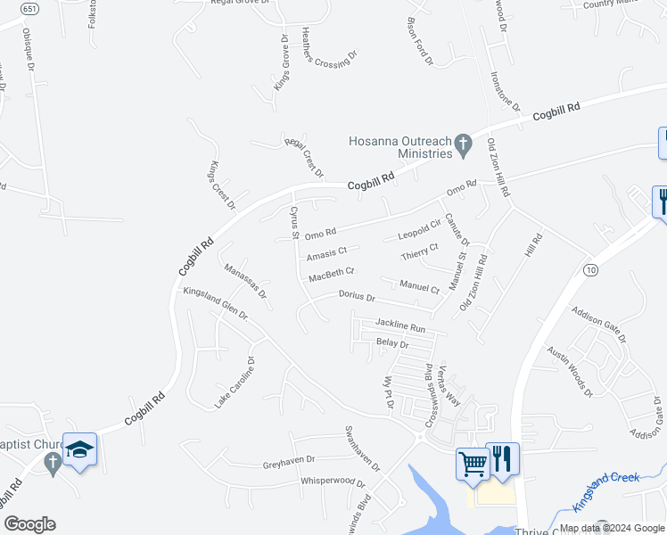 map of restaurants, bars, coffee shops, grocery stores, and more near 6324 Macbeth Court in Richmond