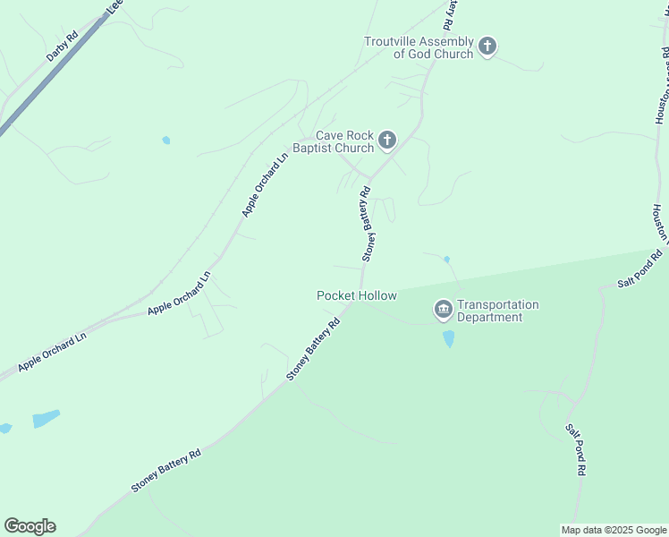 map of restaurants, bars, coffee shops, grocery stores, and more near 1899 Stoney Battery Road in Troutville