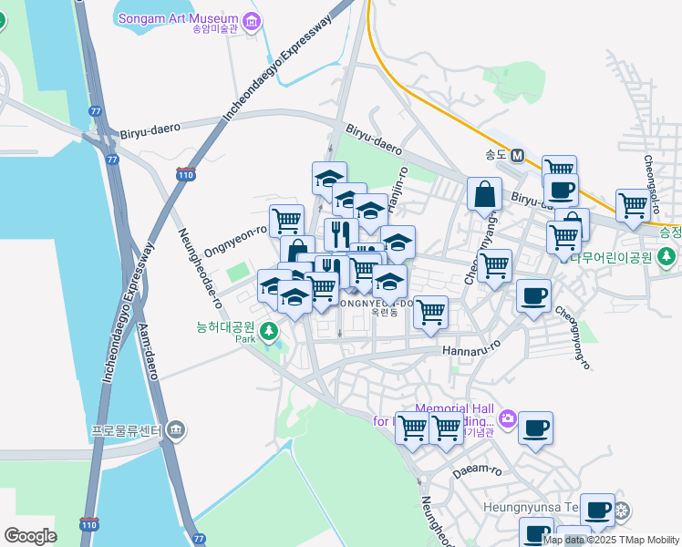 map of restaurants, bars, coffee shops, grocery stores, and more near in 