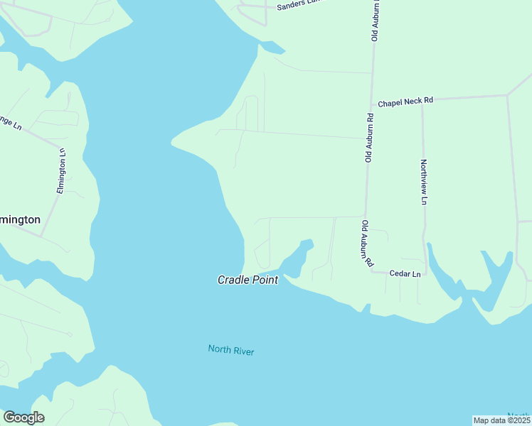 map of restaurants, bars, coffee shops, grocery stores, and more near 309 Cradle Point Lane in North