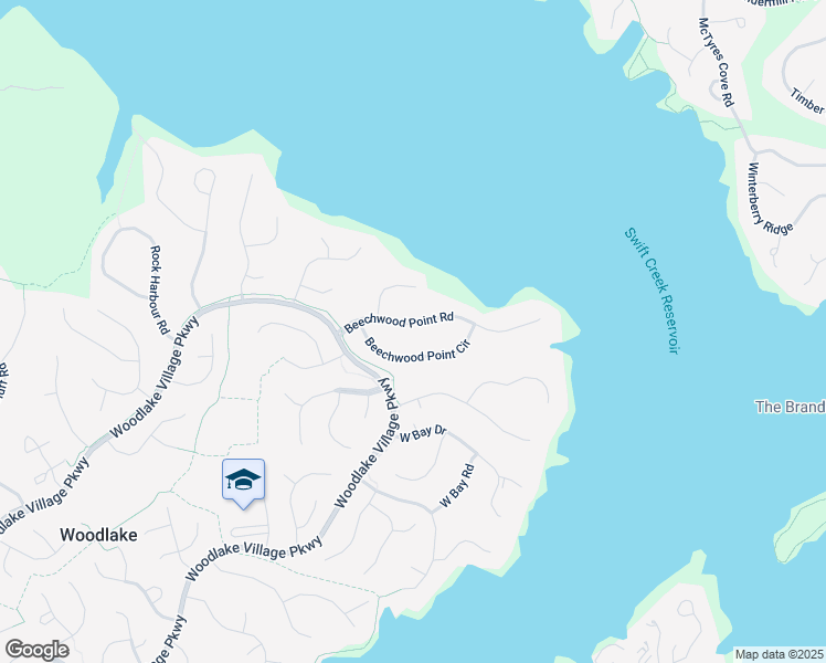 map of restaurants, bars, coffee shops, grocery stores, and more near 13903 Beechwood Point Road in Midlothian