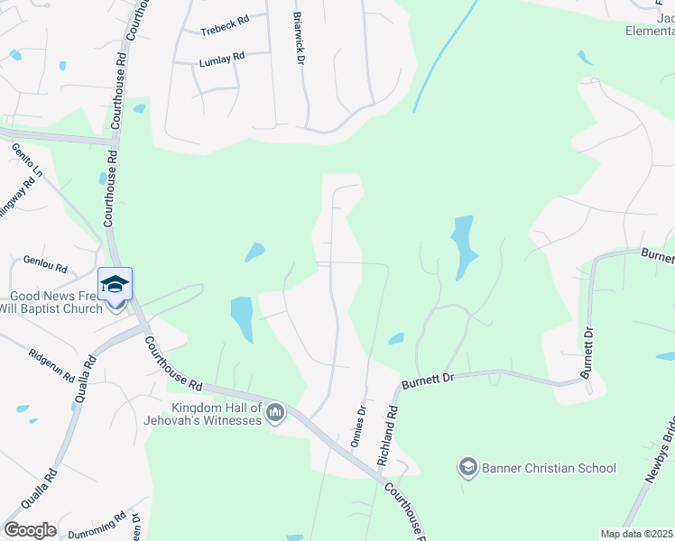 map of restaurants, bars, coffee shops, grocery stores, and more near 5301 Claridge Drive in Chesterfield