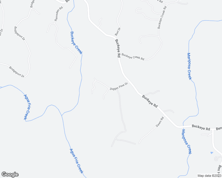 map of restaurants, bars, coffee shops, grocery stores, and more near Digger Pine Drive in Mariposa County