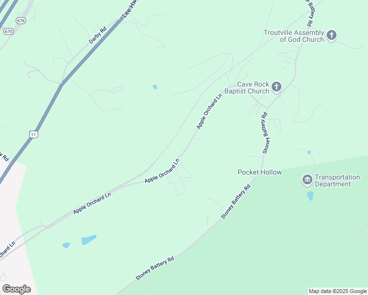 map of restaurants, bars, coffee shops, grocery stores, and more near 1223 Apple Orchard Lane in Troutville