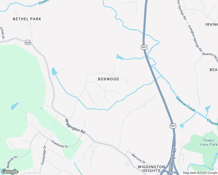 map of restaurants, bars, coffee shops, grocery stores, and more near 340 Wild Turkey Road in Lynchburg