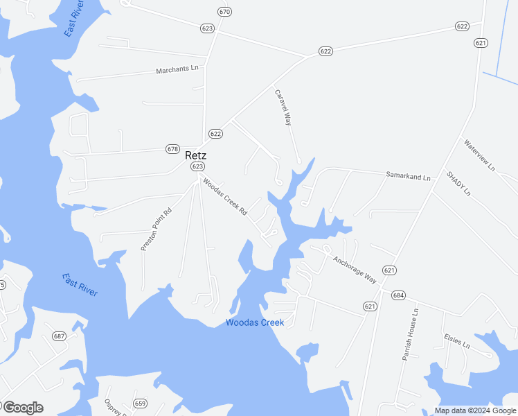 map of restaurants, bars, coffee shops, grocery stores, and more near 249 Woodas Creek Road in Mathews