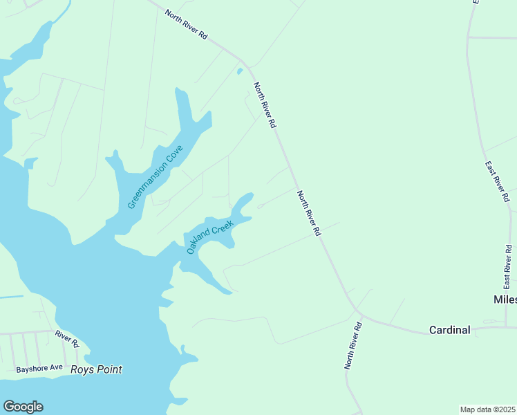 map of restaurants, bars, coffee shops, grocery stores, and more near 3889 North River Road in Cardinal
