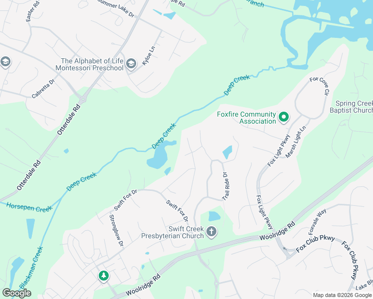 map of restaurants, bars, coffee shops, grocery stores, and more near 15806 Whippers Ct in Moseley