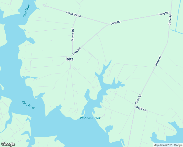 map of restaurants, bars, coffee shops, grocery stores, and more near 205 Woodas Creek Road in Mathews
