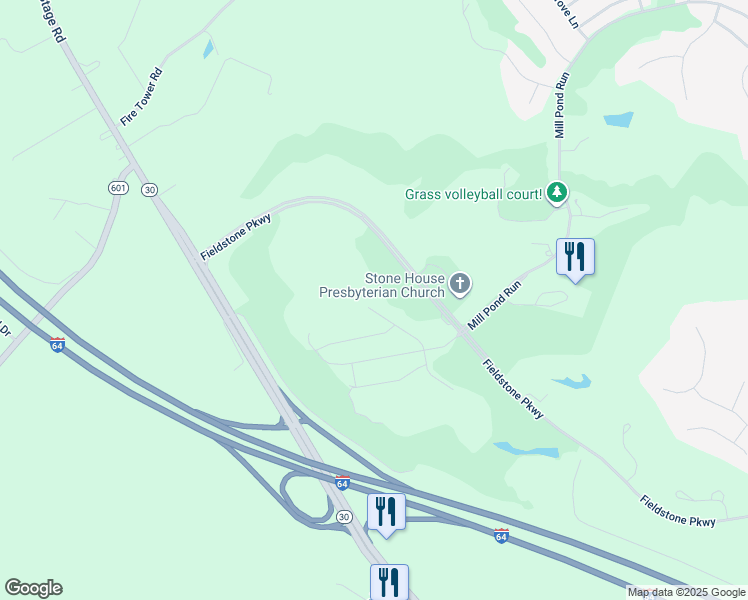 map of restaurants, bars, coffee shops, grocery stores, and more near 9374 Imagination Avenue in Toano