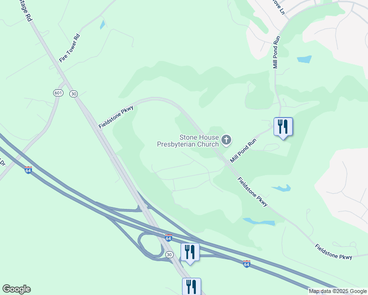 map of restaurants, bars, coffee shops, grocery stores, and more near 9374 Imagination Avenue in Toano