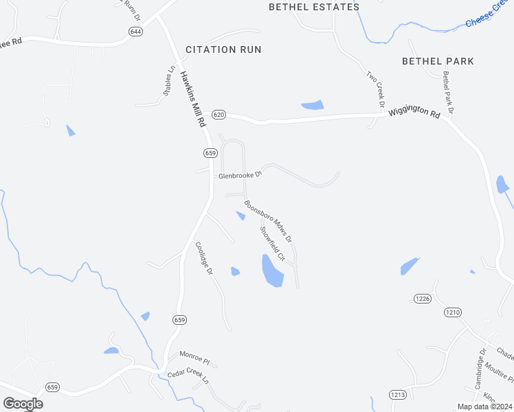 map of restaurants, bars, coffee shops, grocery stores, and more near 1132 Boonsboro Meadows Drive in Lynchburg