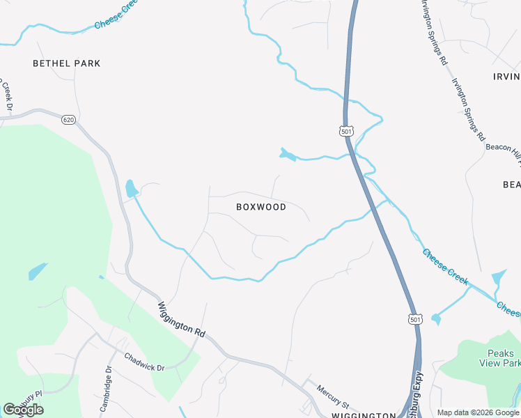 map of restaurants, bars, coffee shops, grocery stores, and more near 340 Wild Turkey Road in Lynchburg