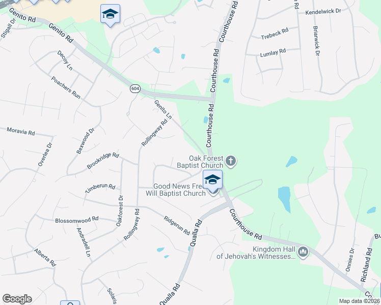 map of restaurants, bars, coffee shops, grocery stores, and more near 10301 Gention Court in Chesterfield