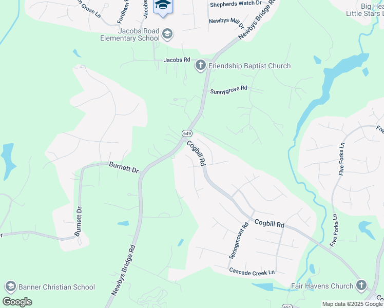 map of restaurants, bars, coffee shops, grocery stores, and more near 9819 Garden Ridge Place in Chesterfield