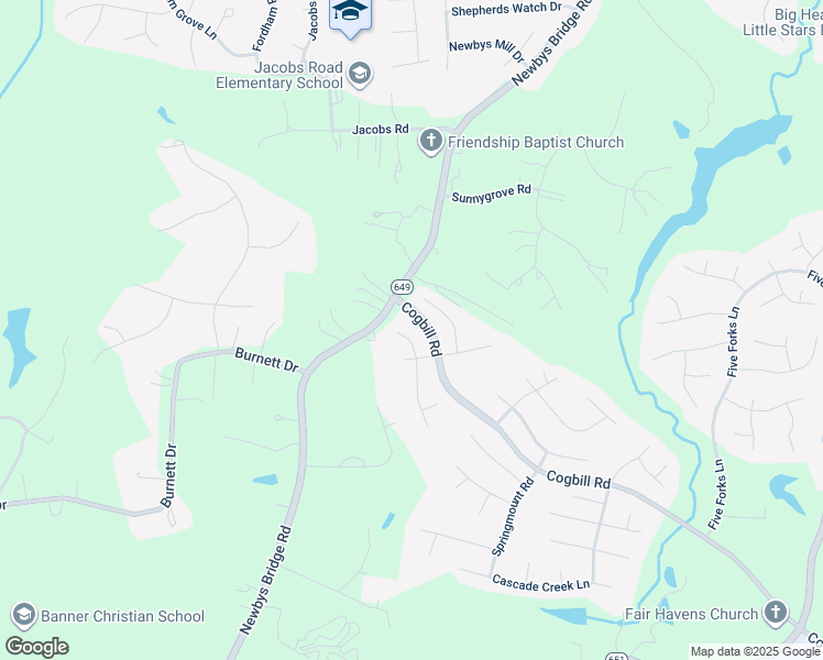 map of restaurants, bars, coffee shops, grocery stores, and more near 9819 Garden Ridge Place in Chesterfield