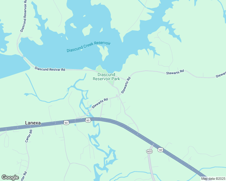 map of restaurants, bars, coffee shops, grocery stores, and more near 9537 Diascund Reservoir Road in Lanexa