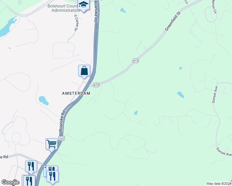 map of restaurants, bars, coffee shops, grocery stores, and more near 105 Antietam Hill Road in Daleville