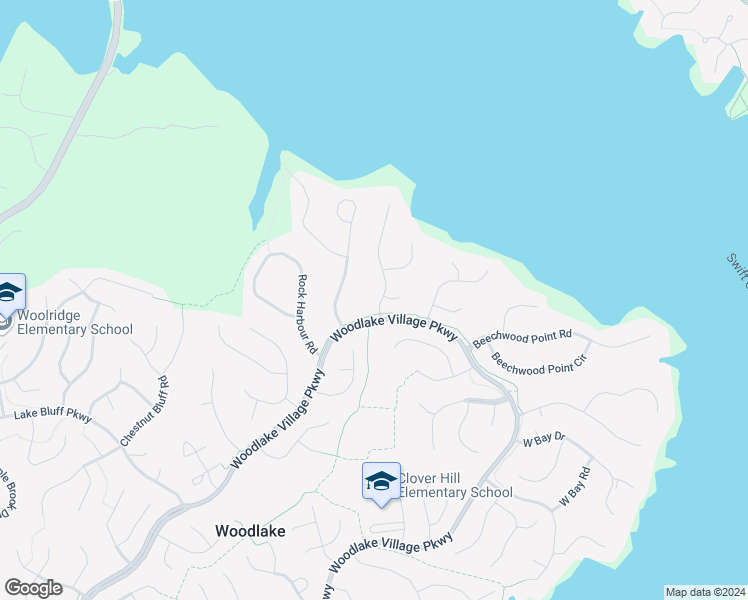map of restaurants, bars, coffee shops, grocery stores, and more near 5304 West Shore Road in Midlothian