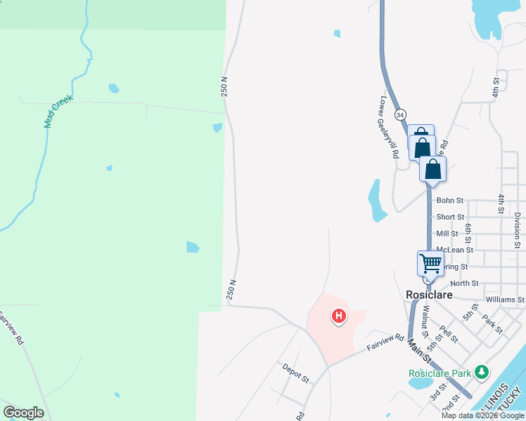 map of restaurants, bars, coffee shops, grocery stores, and more near in Rosiclare