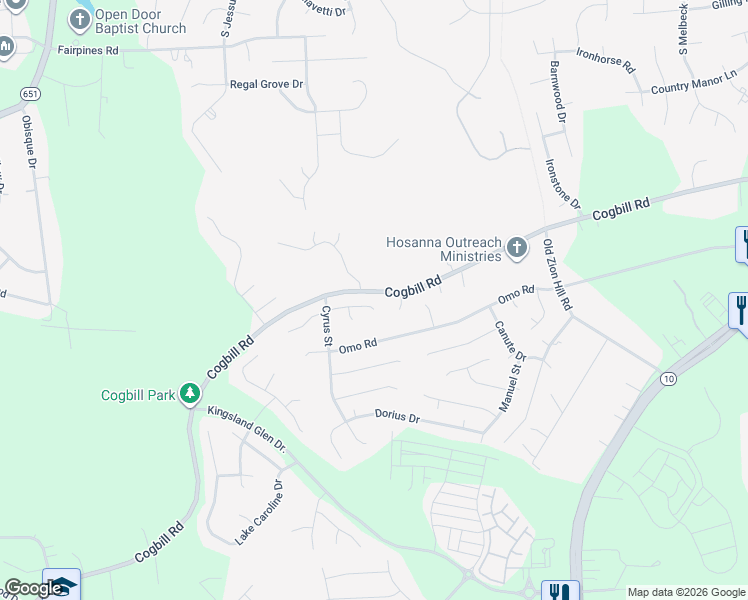 map of restaurants, bars, coffee shops, grocery stores, and more near 6304 Phobus Drive in Richmond