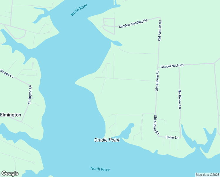 map of restaurants, bars, coffee shops, grocery stores, and more near 411 Swans Way in North