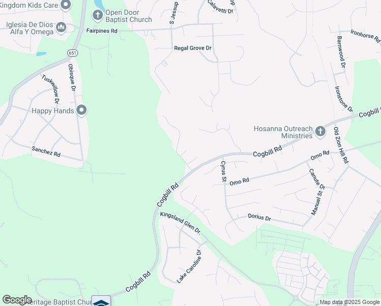 map of restaurants, bars, coffee shops, grocery stores, and more near 6415 Kings Crest Place in Chesterfield