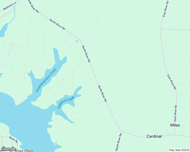 map of restaurants, bars, coffee shops, grocery stores, and more near 3889 North River Road in Cardinal