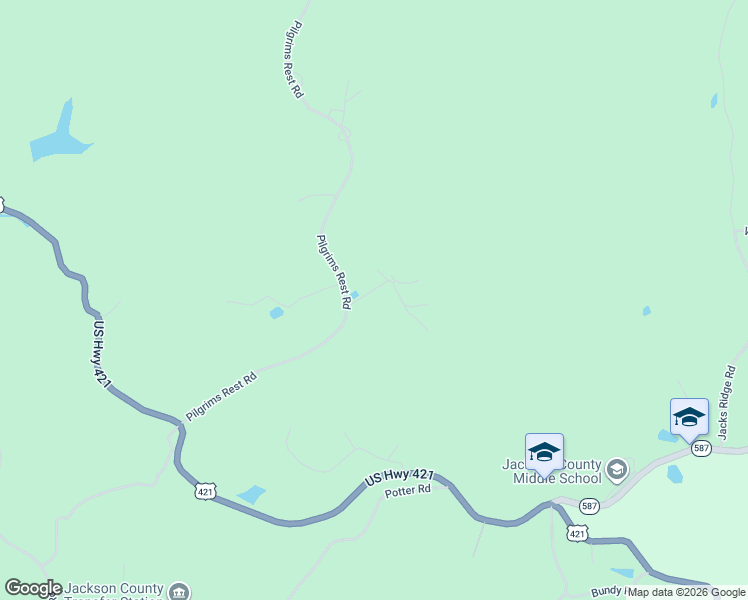 map of restaurants, bars, coffee shops, grocery stores, and more near Hughes Fork in McKee