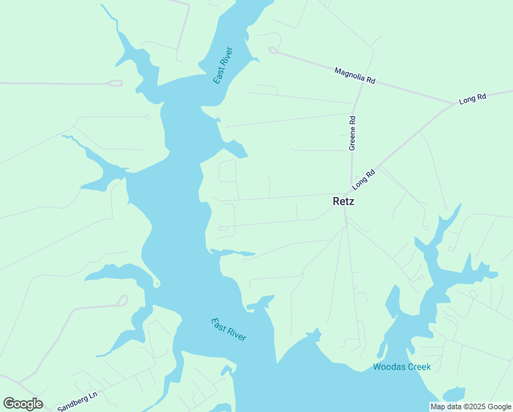 map of restaurants, bars, coffee shops, grocery stores, and more near 319 Baby Lane in Mathews