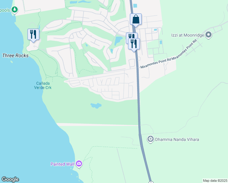map of restaurants, bars, coffee shops, grocery stores, and more near 14 Driftwood Trail in Half Moon Bay