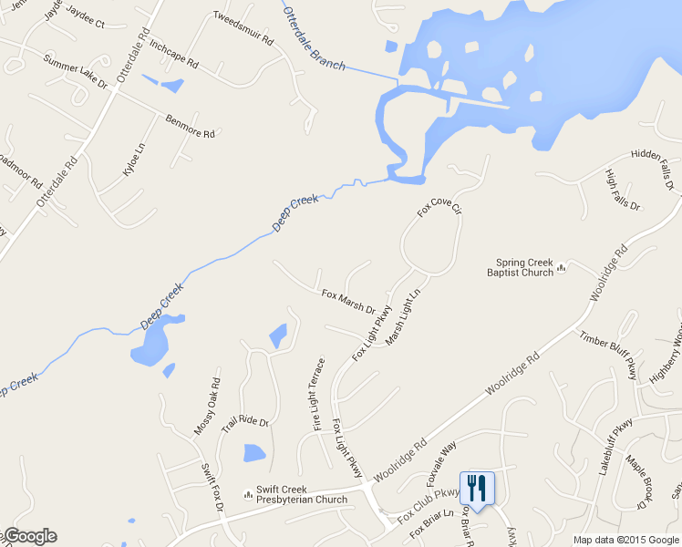 map of restaurants, bars, coffee shops, grocery stores, and more near 5530 Fox Marsh Place in Moseley