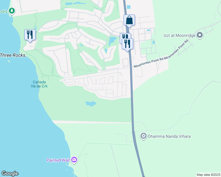 map of restaurants, bars, coffee shops, grocery stores, and more near 14 Driftwood Trail in Half Moon Bay