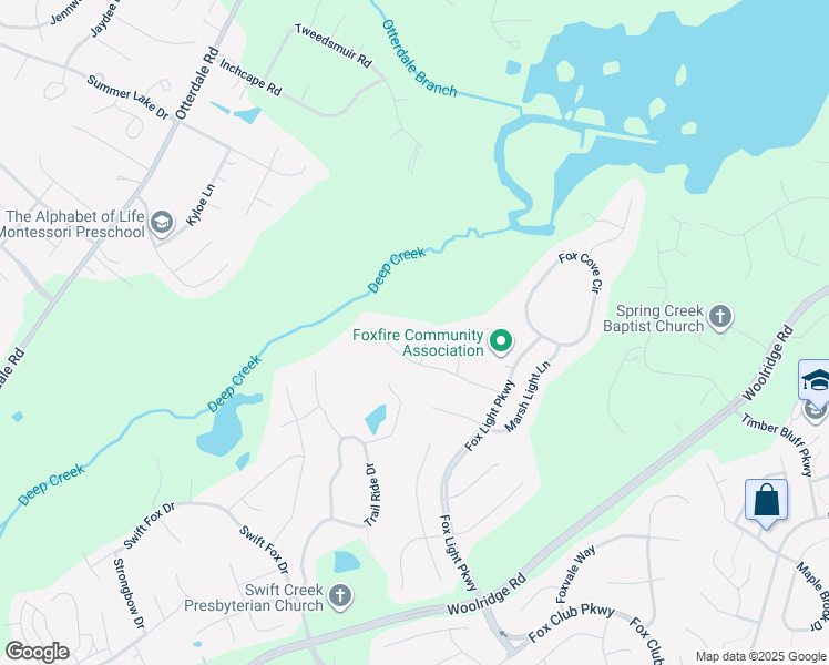 map of restaurants, bars, coffee shops, grocery stores, and more near 5508 Fox Marsh Ct in Moseley