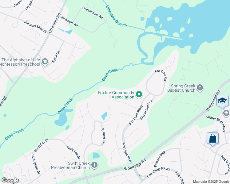 map of restaurants, bars, coffee shops, grocery stores, and more near 5508 Fox Marsh Ct in Moseley