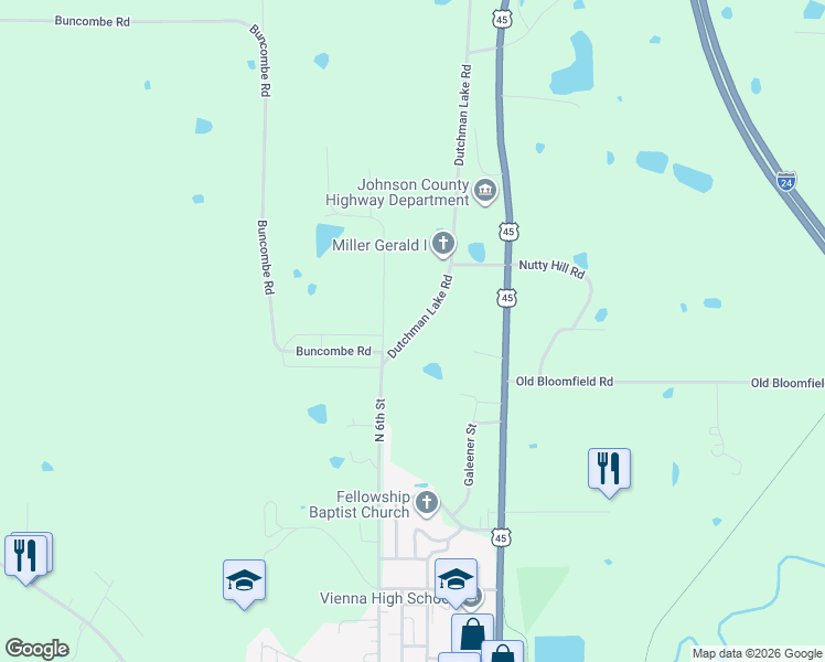 map of restaurants, bars, coffee shops, grocery stores, and more near 108-302 Dutchman Lake Road in Vienna