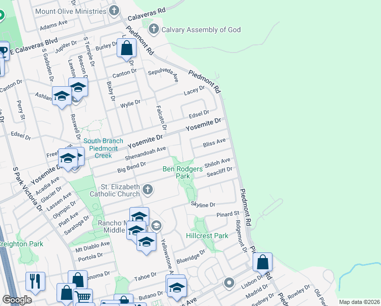 map of restaurants, bars, coffee shops, grocery stores, and more near 670 Carlsbad Street in Milpitas