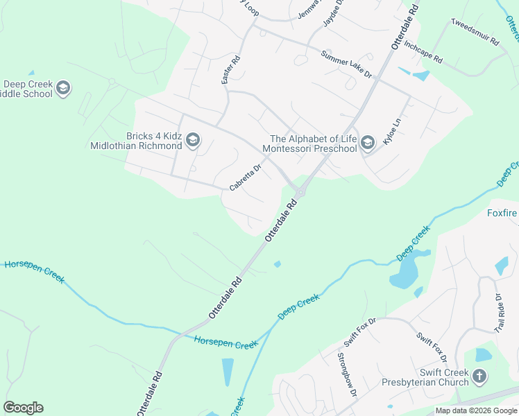 map of restaurants, bars, coffee shops, grocery stores, and more near 16707 Crestwycke Court in Moseley